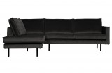 BERLIN SOFA CORNER LEFT VELVET ANTRACIT - CONTEMPORARY SOFA